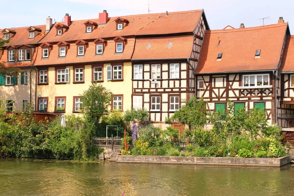 Stare Domy Rybackie Bambergu Nad Rzeką Regnitz Niemczech — Zdjęcie stockowe