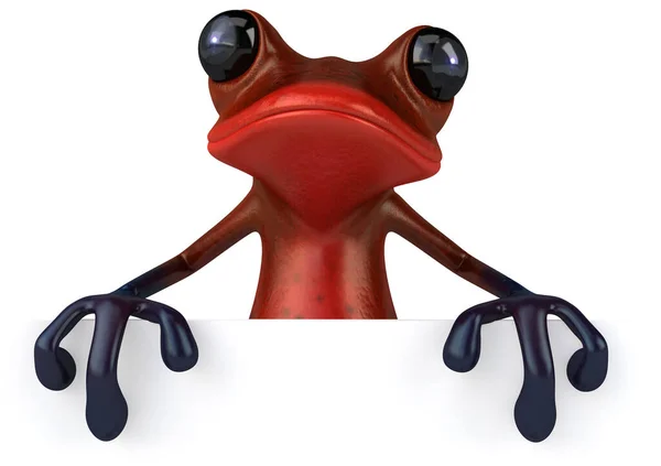 有趣青蛙 3D图解 — 图库照片