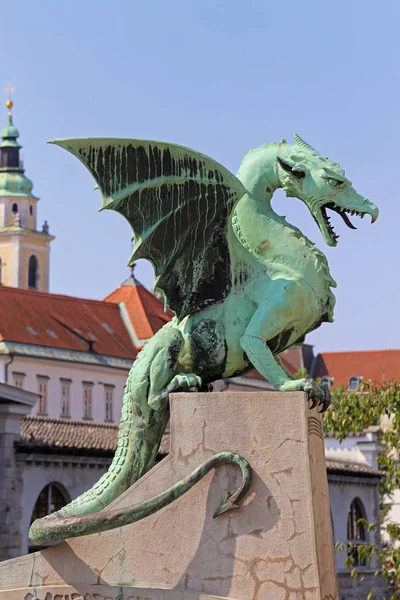 Dragon statue in Ljubljana in Slovenia