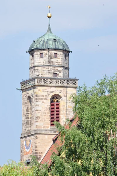 Die Stadt Dinkelsbühl Bayern Verzaubert Mit Ihrer Einzigartigen Mittelalterlichen Architektur — Stockfoto