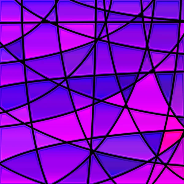 Абстрактний Векторний Вітражний Мозаїчний Фон Фіолетовий Фіолетовий — стокове фото