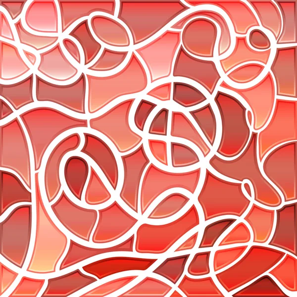 Fondo Mosaico Vectorial Abstracto Vidrio Manchado Rojo Rosa — Foto de Stock