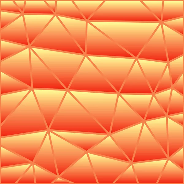 Abstract Vector Glas Lood Driehoek Mozaïek Achtergrond Oranje Geel — Stockfoto