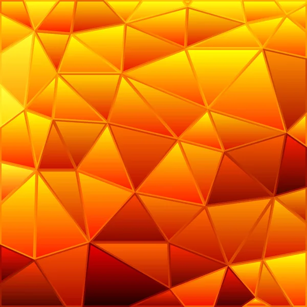 Abstrato Vetor Manchado Vidro Triângulo Mosaico Fundo Laranja Amarelo — Fotografia de Stock