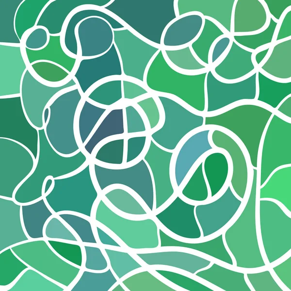 Vector Abstracto Manchado Vidrio Mosaico Fondo Verde Azul —  Fotos de Stock