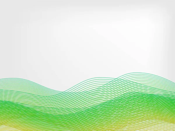 Abstrakte Vektor Gewellte Linie Hintergrund Grün Und Gelb — Stockfoto