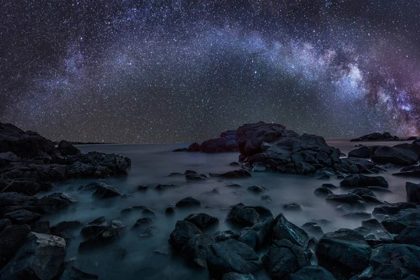 Vía Láctea Estrellas Cielo Nocturno — Foto de Stock