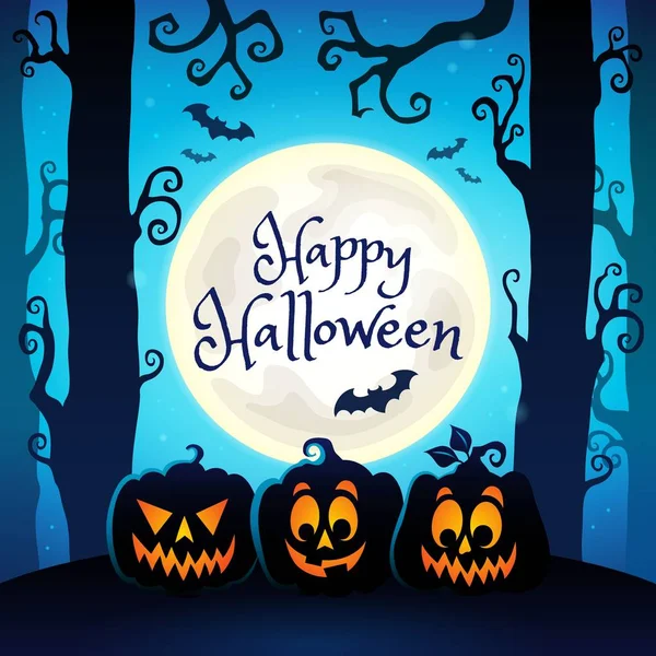 Glad Halloween Sammansättning Bild Bild Illustration — Stockfoto