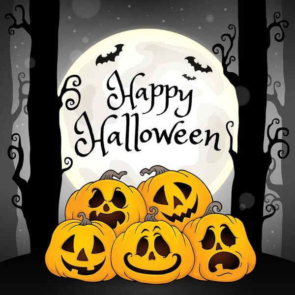 Glad Halloween Sammansättning Bild Bild Illustration — Stockfoto
