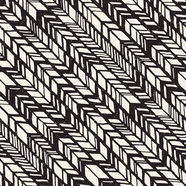 흑인과 원활한 손으로 그려진된 스타일 패턴입니다 추상적인 지저분한 — 스톡 사진