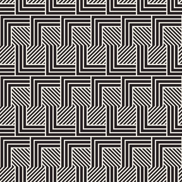 矢量无缝模式 现代风格的抽象纹理 用条纹元重复几何图形块 — 图库照片