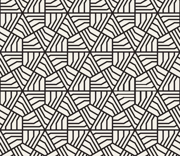 矢量无缝模式 现代风格的抽象纹理 用条纹元重复几何图形块 — 图库照片
