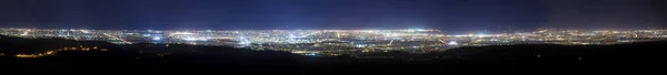 Vista Panorâmica Alta Resolução Adelaide Austrália Noite Formada Por Costura — Fotografia de Stock