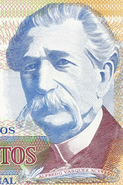 Retrato Alfredo Vasquez Acevedo Del Dinero Uruguayo —  Fotos de Stock