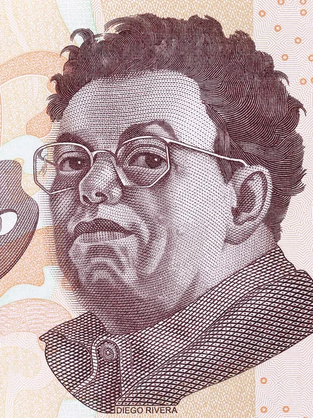 Diego Rivera Retrato Del Dinero Mexicano — Foto de Stock