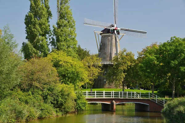 Väderkvarn Seismolen 1728 Middelburg Walcheren Zeeland Nederländerna — Stockfoto