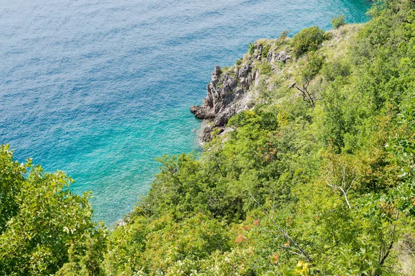 Paisaje Mar Azul Transparente Istria Costa Croata Vista Aérea — Foto de Stock