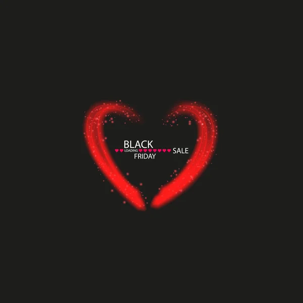 Ilustración Icono Aislado Del Corazón Con Texto Black Friday — Foto de Stock