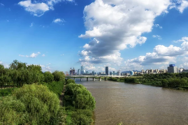 Будинок Національного Зібрання Який Бачите Парку Сеоніудо Видом Річку Хан — стокове фото
