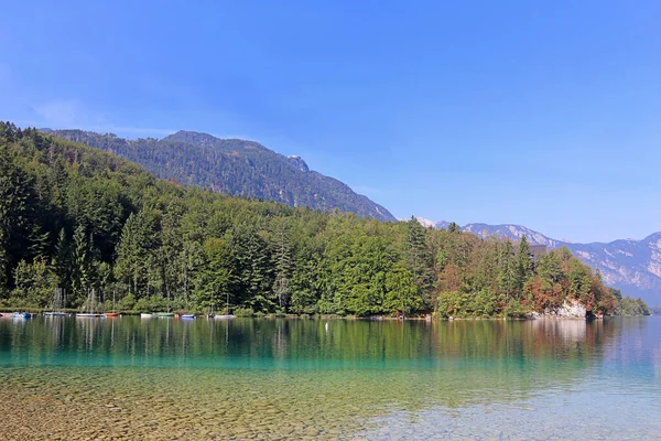 Lac Bohinj Bohinjsko Jezero Près Ribcev Laz — Photo