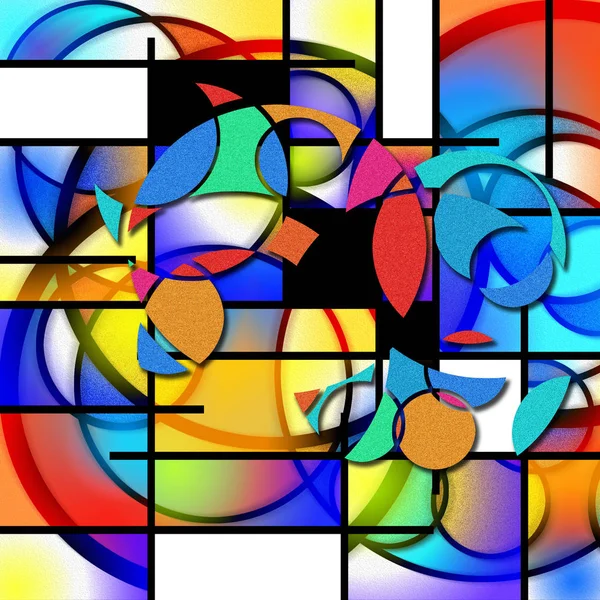 Geometrik Modern Renkli Soyut — Stok fotoğraf