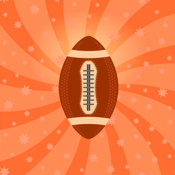 赤を基調としたアメリカンフットボール ラグビースポーツアイコン スポーツ用品楕円形のデザイン要素 — ストック写真