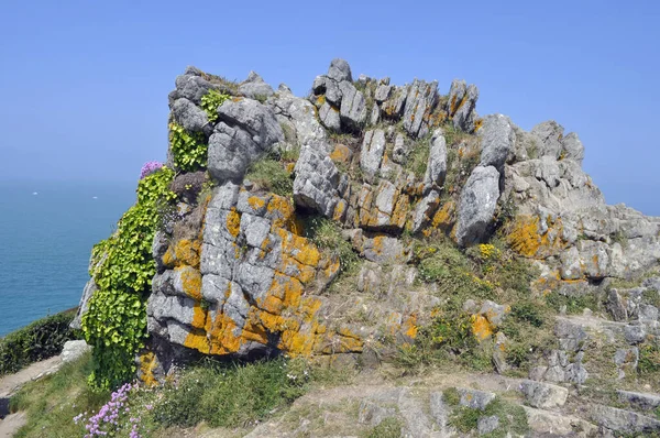 Atlantik Okyanusu Fransa Brittany Deki Pointe Groin Kıyı Manzarası — Stok fotoğraf