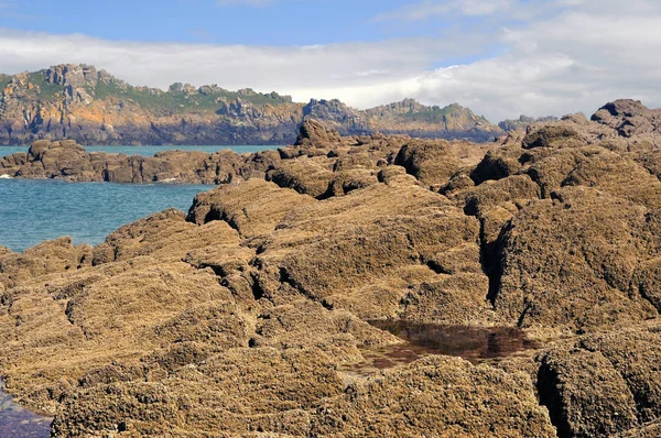 Coastal Landscape Pointe Groin Atlantik Ocean France Brittany — Stock Photo, Image