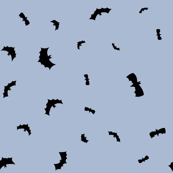 Vektor Schwarze Fliegende Fledermäuse Silhouetten Nahtloses Muster — Stockfoto
