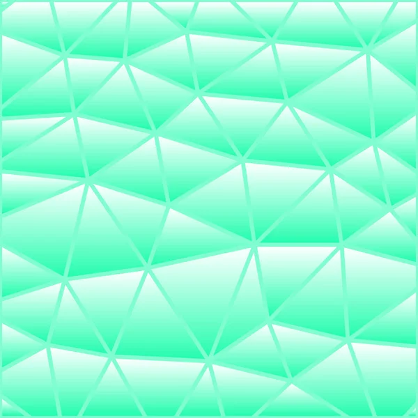 Abstract Vector Stained Glass Triangle Mosaic Background Green Blue — Stock Photo, Image