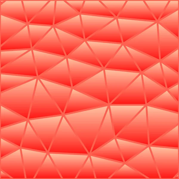 Abstract Vector Stained Glass Triangle Mosaic Background Red — Stock Photo, Image