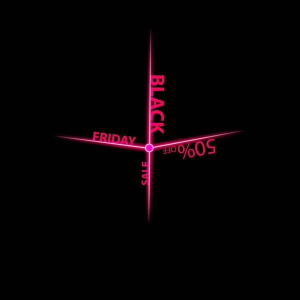 Black Friday Geschwindigkeitssymbol Auf Schwarzem Hintergrund Vektor — Stockfoto