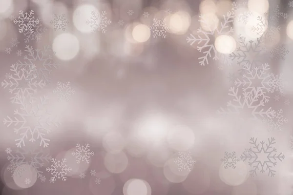 Абстрактное Серебро Боке Фон Рождественскими Звездами — стоковое фото