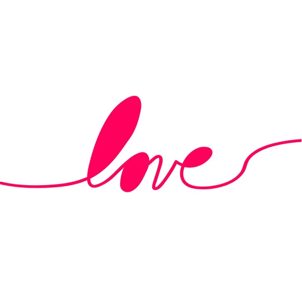 Amore Con Cuori Linee Disegno Continue Uno Stile Piatto Linee — Foto Stock