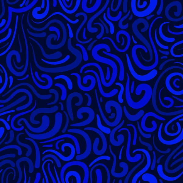 Αφηρημένη Διάνυσμα Χρωματιστά Στροβιλίσματα Αδιάλειπτη Μοτίβο Σκούρο Μπλε — Φωτογραφία Αρχείου