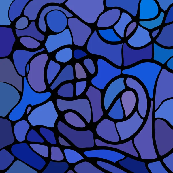 Abstract Vector Stained Glass Mosaic Background Blue Violet — Stock Photo, Image