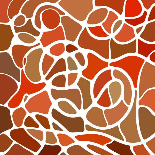 Abstrakte Vektor Glasmosaik Hintergrund Rot Und Braun — Stockfoto