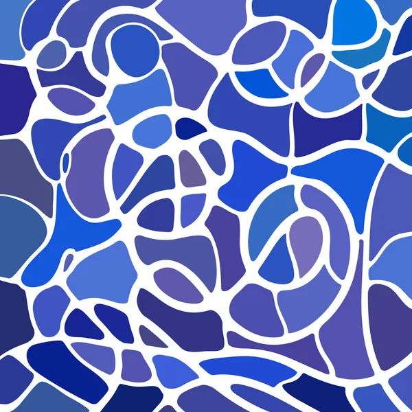 Elvont Vektor Festett Üveg Mozaik Háttér Kék Ibolya — Stock Fotó
