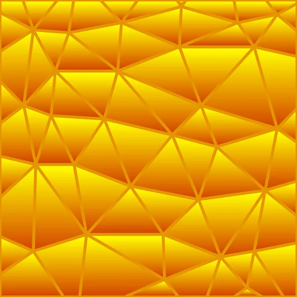 抽象ベクトルステンドグラス三角形モザイク背景 オレンジと黄色 — ストック写真