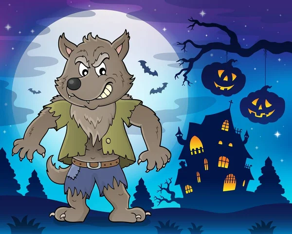 Werwolf Thema Bild Bild Illustration — Stockfoto