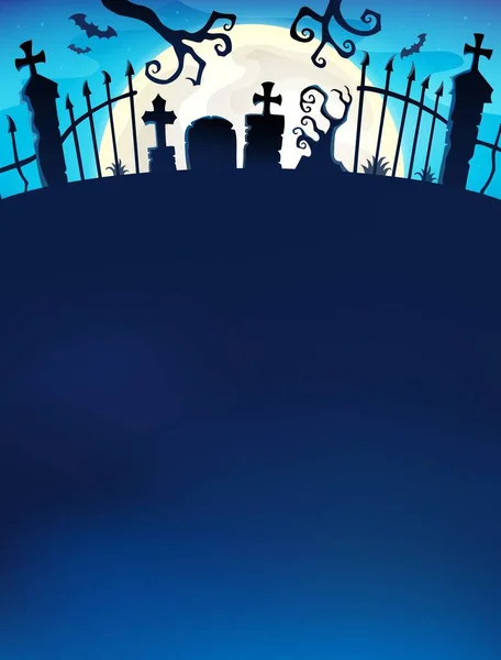 Cementerio Puerta Silueta Tema Ilustración Imagen —  Fotos de Stock
