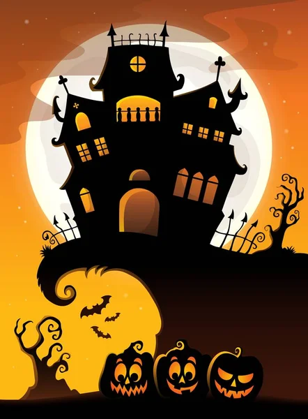 Halloween House Theme Picture Illustration — стоковое фото