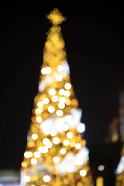 Conceptual Background Image Defocused Abstract Christmas Tree City Street Night — Stock Photo, Image