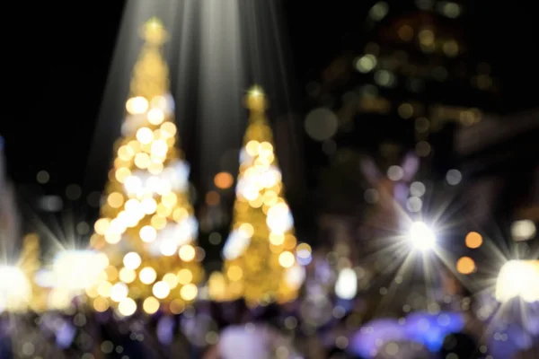 Conceptual Background Image Defocused Abstract Christmas Tree City Street Night — Stock Photo, Image