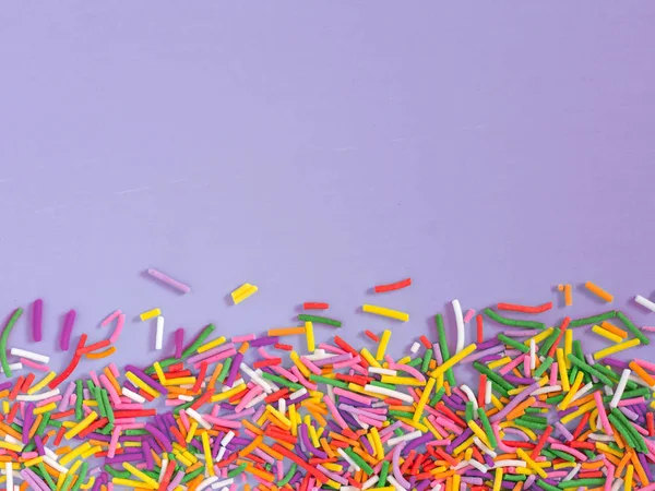 Пограничная Рамка Красочных Брызг Сиреневом Фиолетовом Фоне Копипространством Вид Сверху — стоковое фото