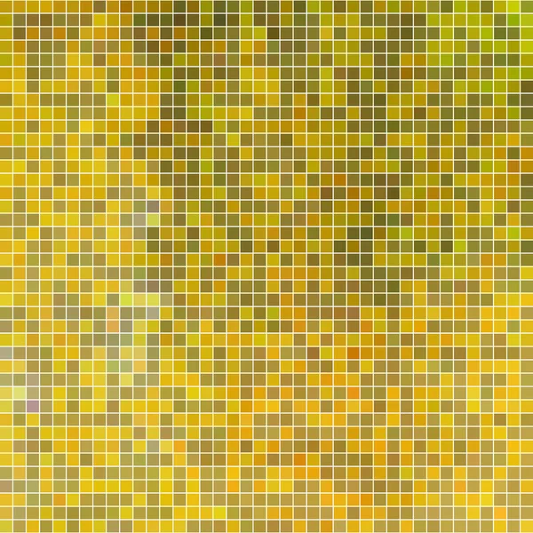 Vector Abstracto Pixel Cuadrado Fondo Mosaico Amarillo Marrón — Foto de Stock