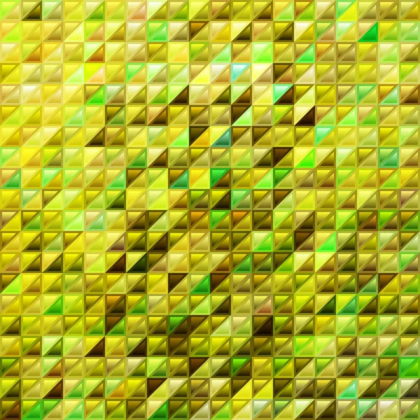 Abstract Vector Glas Lood Driehoek Mozaïek Achtergrond Geel Groen — Stockfoto