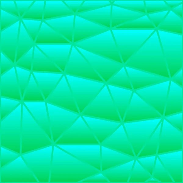 抽象矢量彩色玻璃三角形马赛克背景 绿色和蓝色 — 图库照片