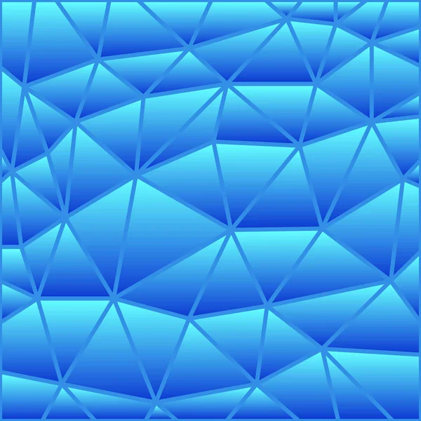 Astratto Vettore Vetrate Triangolo Mosaico Sfondo Blu — Foto Stock