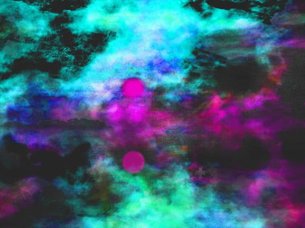 Pintura Abstracta Cielo Nublado Puesta Salida Del Sol Reflejada Superficie — Foto de Stock
